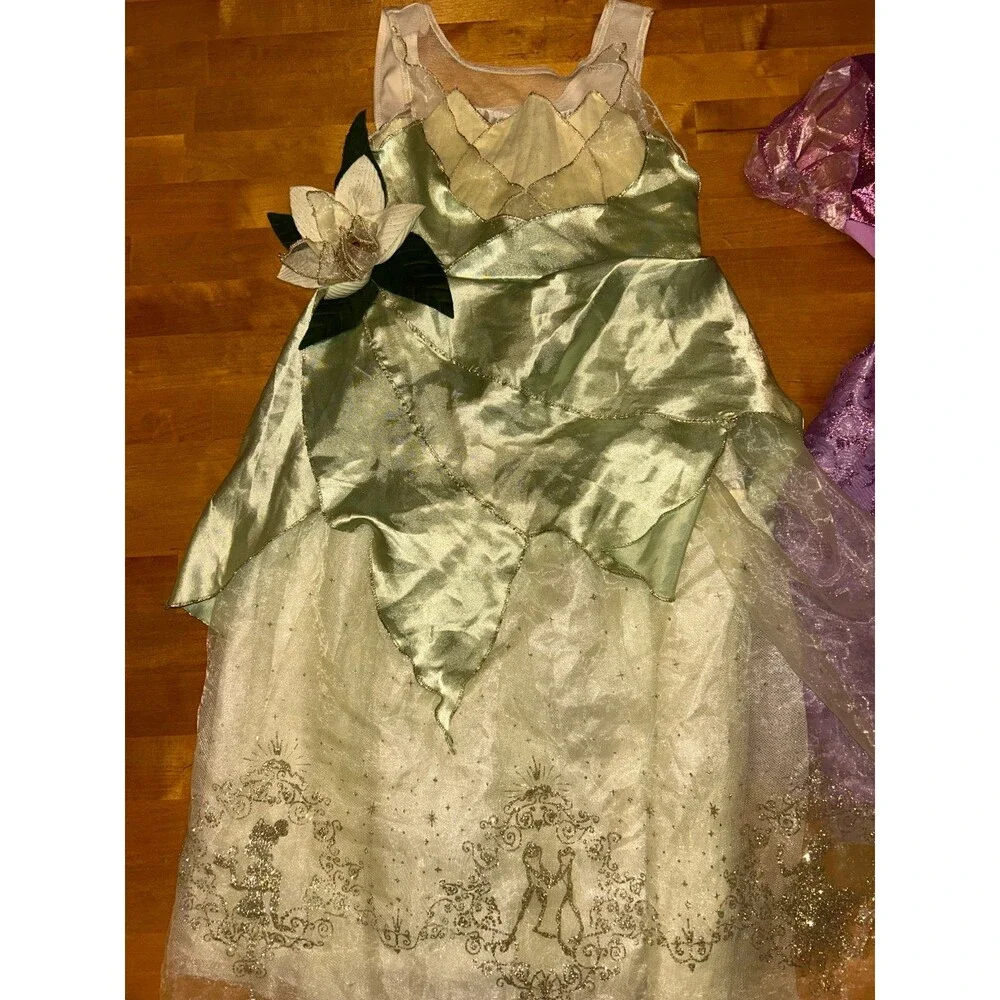Girls Disney Brand Tiana and Rapunzel Costumes Sizes 4-6